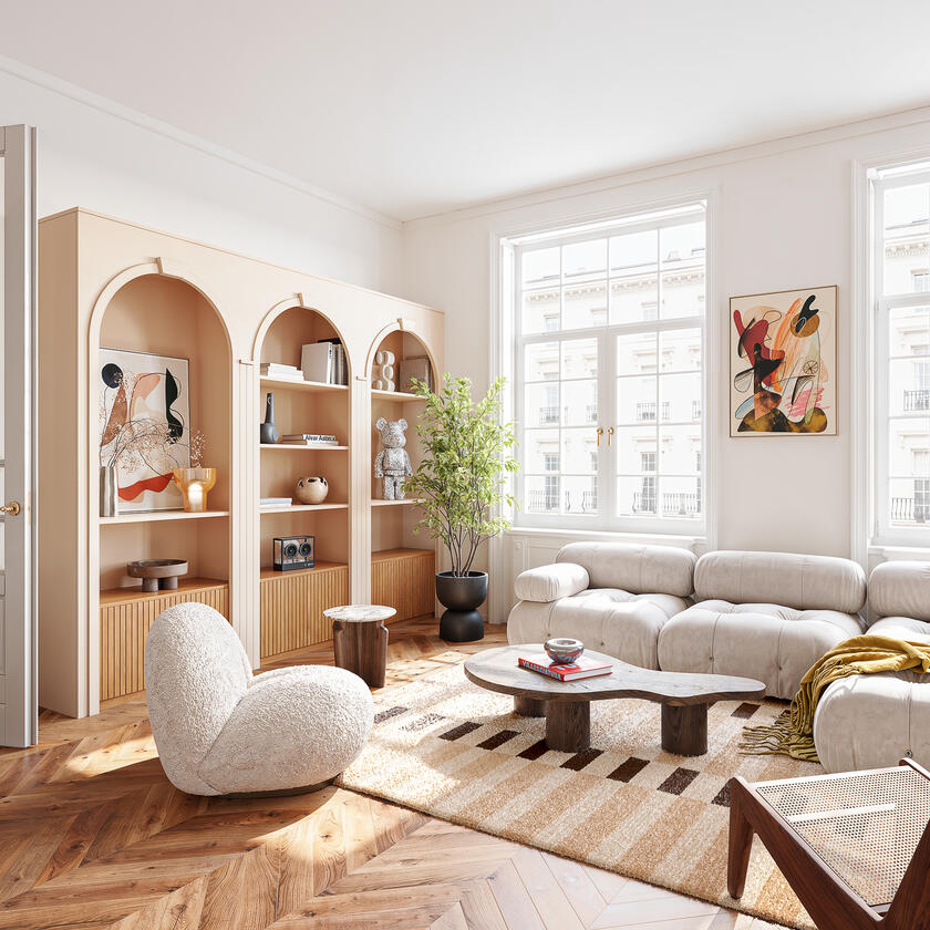 Projet personnel | Salon moderne | 3DS Max Corona Photoshop